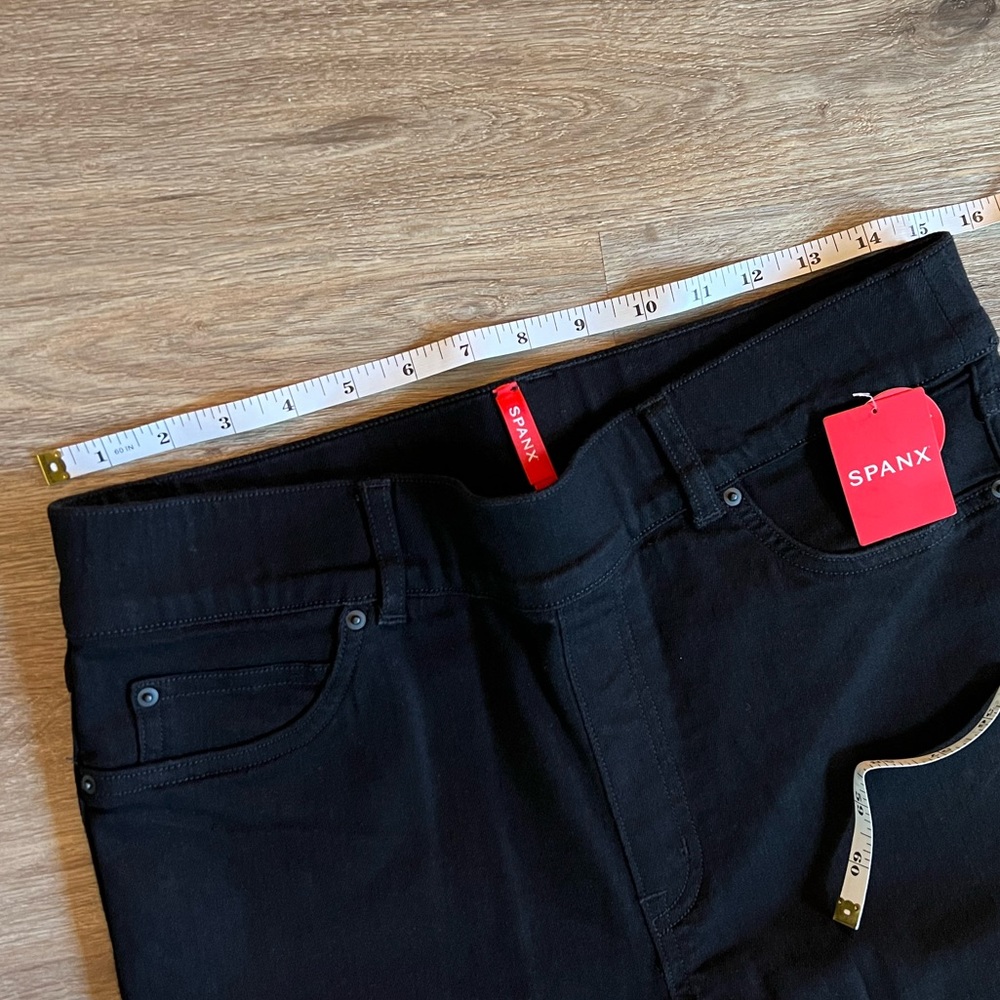 SPANX Black Skinny Jeans Tummy Control Size large NWT - Picture 7 of 15
